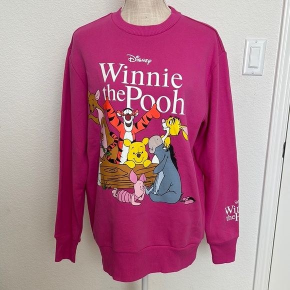 Disney Winnie the Pooh Pink Sweatshirt Size XS - Picture 1 of 7